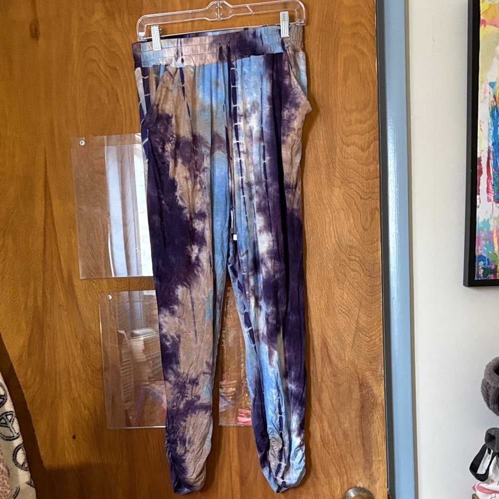 Ariella Purple and Blue Tie-Dye Pants